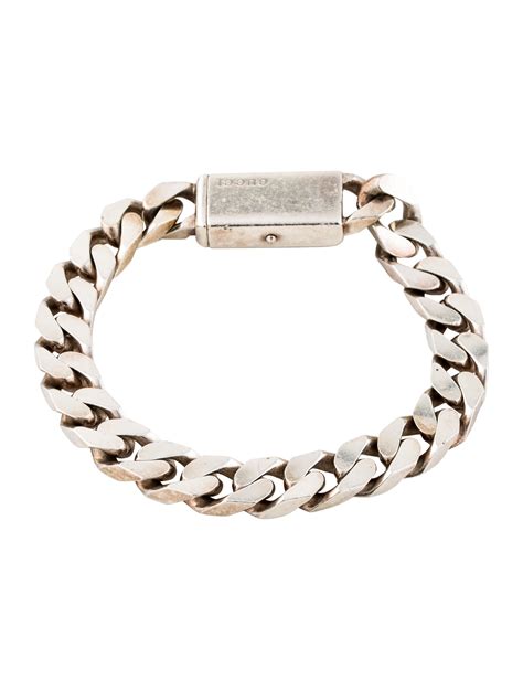 gucci link styled sterling silver bracelet|14k gucci link necklace.